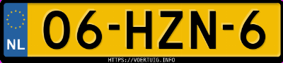 Kenteken afbeelding van 06HZN6, zwarte &Scaron;koda Roomster