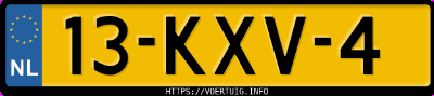 Kenteken afbeelding van 13KXV4, oranje Škoda Fabia 1.2