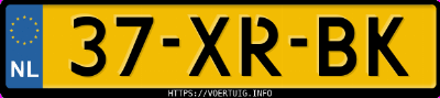 Kenteken afbeelding van 37XRBK, zwarte &Scaron;koda Roomster