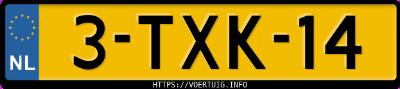 Kenteken afbeelding van 3TXK14, zwarte Škoda Octavia 1.2 Combi