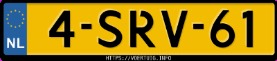 Kenteken afbeelding van 4SRV61, witte Škoda Octavia 1.2