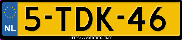 Kenteken afbeelding van 5TDK46, zwarte Skoda Octavia