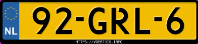 Kenteken afbeelding van 92GRL6, zwarte &Scaron;koda Roomster 1.4