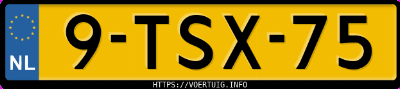 Kenteken afbeelding van 9TSX75, zwarte Škoda Octavia C 1.6tdi Greenline