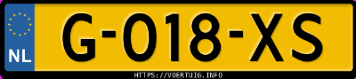 Kenteken afbeelding van G018XS, zwarte &Scaron;koda Kodiaq 1.5tsi