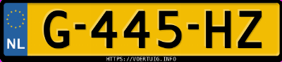 Kenteken afbeelding van G445HZ, zwarte &Scaron;koda Fabia C 1.0 Tsi