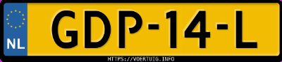 Kenteken afbeelding van GDP14L, blauwe &Scaron;koda Kamiq 1.5 Tsi 1.0
