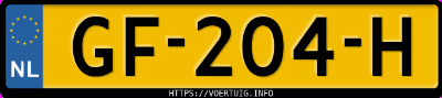 Kenteken afbeelding van GF204H, grijze Škoda Octavia 1.2