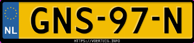 Kenteken afbeelding van GNS97N, witte &Scaron;koda Octavia Rs Iv
