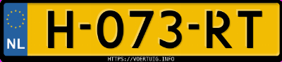 Kenteken afbeelding van H073RT, witte Škoda Kodiaq 1.5tsi