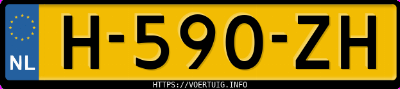 Kenteken afbeelding van H590ZH, witte Škoda Octavia C 1.5tsi