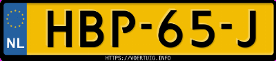 Kenteken afbeelding van HBP65J, bruine Škoda Superb Iv
