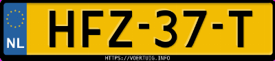Kenteken afbeelding van HFZ37T, blauwe Škoda Octavia