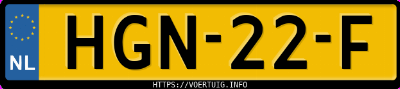 Kenteken afbeelding van HGN22F, blauwe &Scaron;koda Octavia