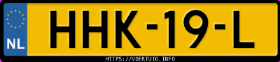 Kenteken afbeelding van HHK19L, grijze &Scaron;koda Superb Iv