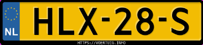 Kenteken afbeelding van HLX28S, grijze Škoda Kodiaq
