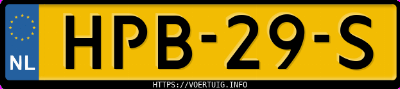 Kenteken afbeelding van HPB29S, blauwe Škoda Enyaq 80 Iv