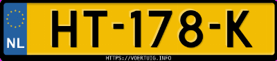 Kenteken afbeelding van HT178K, zwarte Škoda Octavia C 1.6tdi