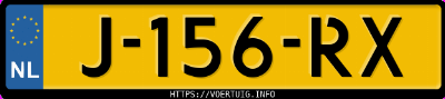 Kenteken afbeelding van J156RX, zwarte &Scaron;koda Superb Iv