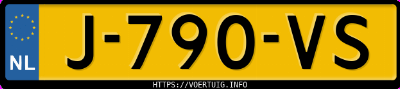 Kenteken afbeelding van J790VS, zwarte &Scaron;koda Karoq 1.5 Tsi