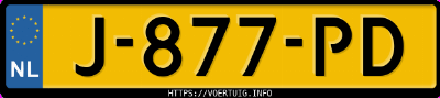 Kenteken afbeelding van J877PD, witte Škoda Citigo Citigo-E Iv