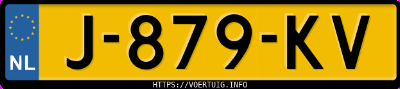 Kenteken afbeelding van J879KV, blauwe Škoda Fabia C 1.0 Tsi