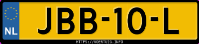 Kenteken afbeelding van JBB10L, grijze &Scaron;koda Octavia Rs Iv