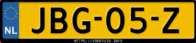 Kenteken afbeelding van JBG05Z, groene &Scaron;koda Elroq 85