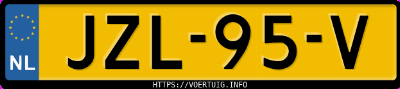 Kenteken afbeelding van JZL95V, zwarte &Scaron;koda Octavia Rs Iv