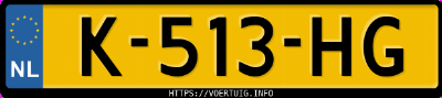 Kenteken afbeelding van K513HG, blauwe Škoda Octavia Rs Iv