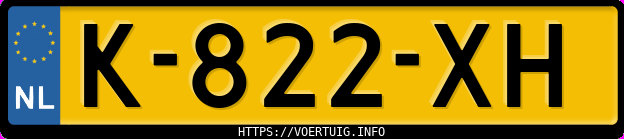 Kenteken afbeelding van K822XH, grijze Skoda Kodiaq