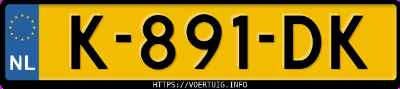 Kenteken afbeelding van K891DK, zwarte Škoda Superb Iv