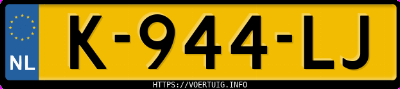 Kenteken afbeelding van K944LJ, grijze &Scaron;koda Superb 1.5 Tsi Greentech Act