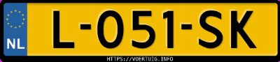 Kenteken afbeelding van L051SK, grijze Škoda Enyaq 80 Iv