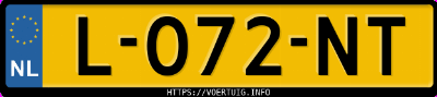 Kenteken afbeelding van L072NT, grijze Škoda Enyaq 80 Iv
