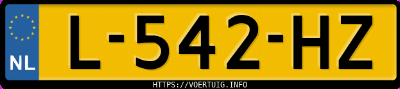 Kenteken afbeelding van L542HZ, grijze Škoda Fabia 1.0 Tsi