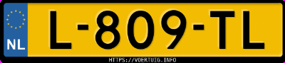 Kenteken afbeelding van L809TL, witte Škoda Enyaq 60 Iv