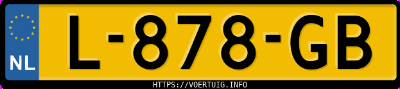 Kenteken afbeelding van L878GB, blauwe &Scaron;koda Scala 1.0 Tsi