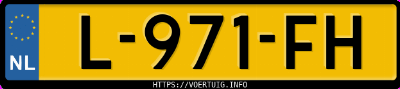 Kenteken afbeelding van L971FH, grijze &Scaron;koda Enyaq 80 Iv