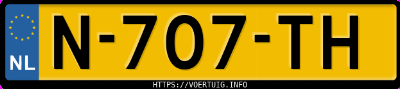 Kenteken afbeelding van N707TH, witte Škoda Enyaq 80 Iv