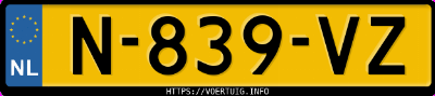 Kenteken afbeelding van N839VZ, grijze &Scaron;koda Kodiaq 1.5tsi