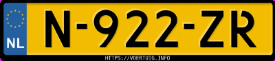 Kenteken afbeelding van N922ZR, grijze Škoda Enyaq 80 Iv