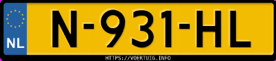 Kenteken afbeelding van N931HL, zwarte &Scaron;koda Octavia 1.5 Etsi