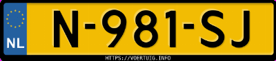 Kenteken afbeelding van N981SJ, zwarte &Scaron;koda Enyaq 80 Iv