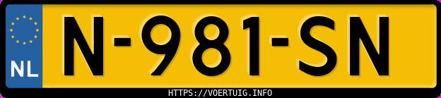 Kenteken afbeelding van N981SN, blauwe Škoda Octavia C 1.0tsi