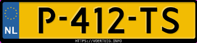 Kenteken afbeelding van P412TS, zwarte Škoda Octavia 1.5 Etsi