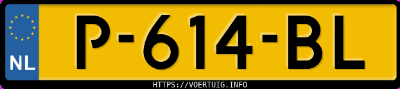 Kenteken afbeelding van P614BL, grijze Škoda Enyaq 60 Iv