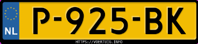 Kenteken afbeelding van P925BK, grijze Škoda Kodiaq 1.5tsi