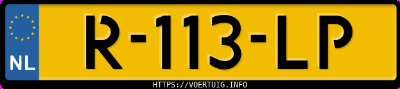 Kenteken afbeelding van R113LP, zwarte Škoda Superb C 1.4 Tsi