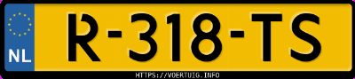 Kenteken afbeelding van R318TS, witte &Scaron;koda Octavia 1.5 Etsi